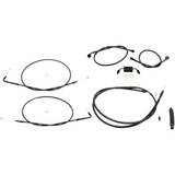 LA CHOPPERS LA8211KT16M La Choppers Handlebar Cable/Brake Line Kit - 15" - 17" Ape Hanger Handlebars - Midnight La-8211Kt-16M