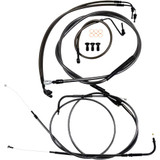 LA CHOPPERS LA8051KT19M La Choppers Handlebar Cable/Brake Line Kit - 18" - 20" Ape Hanger Handlebars - Midnight La-8051Kt-19M