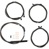 La Choppers Handlebar Cable/Brake Line Kit - 18" - 20" Ape Hanger Handlebars - Midnight La-8056Kt-19M La Choppers Handlebar Cable/Brake Line Kit - 18" - 20" Ape Hanger Handlebars - Midnight La-8056Kt-19M