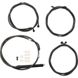 LA CHOPPERS LA8056KT19M La Choppers Handlebar Cable/Brake Line Kit - 18" - 20" Ape Hanger Handlebars - Midnight La-8056Kt-19M