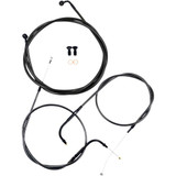 LA CHOPPERS LA8110KT13M La Choppers Handlebar Cable/Brake Line Kit - 12" - 14" Ape Hanger Handlebars - Midnight La-8110Kt-13M