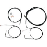 LA CHOPPERS LA8140KT19B La Choppers Handlebar Cable/Brake Line Kit - 18" - 20" Ape Hanger Handlebars - Black Vinyl La-8140Kt-19B
