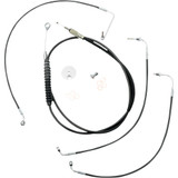 La Choppers Handlebar Cable/Brake Line Kit - Quick Connect - 12" - 14" Ape Hanger Handlebars - Black Vinyl La-8155Kt-13B La Choppers Handlebar Cable/Brake Line Kit - Quick Connect - 12" - 14" Ape Hanger Handlebars - Black Vinyl La-8155Kt-13B
