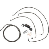 LA CHOPPERS LA8055KT13B La Choppers Handlebar Cable/Brake Line Kit - 12" - 14" Ape Hanger Handlebars - Black Vinyl La-8055Kt-13B