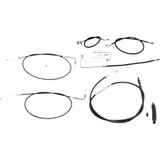 LA CHOPPERS LA8151KT16B La Choppers Handlebar Cable/Brake Line Kit - 15" - 17" Ape Hanger Handlebars - Black Vinyl La-8151Kt-16B