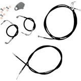 La Choppers Handlebar Cable/Brake Line Kit - 15" - 17" Ape Hanger Handlebars - Black Vinyl La-8050Kt-16B La Choppers Handlebar Cable/Brake Line Kit - 15" - 17" Ape Hanger Handlebars - Black Vinyl La-8050Kt-16B