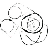 LA CHOPPERS LA8005KT16B La Choppers Handlebar Cable/Brake Line Kit - 15" - 17" Ape Hanger Handlebars - Black Vinyl La-8005Kt-16B