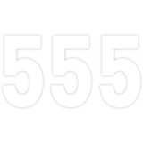 FACTORY EFFEX 042565 Factory Effex Mini Pro Number 5 - White - 4" 04-2565