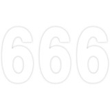 FACTORY EFFEX 042566 Factory Effex Mini Pro Number 6 - White - 4" 04-2566