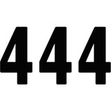 FACTORY EFFEX 042574 Factory Effex Mini Pro Number 4 - Black - 4" 04-2574
