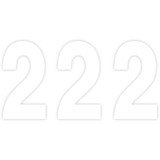 FACTORY EFFEX 024372 Factory Effex Pro Number 2 - White - 8" 02-4372