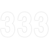 FACTORY EFFEX 024373 Factory Effex Pro Number 3 - White - 8" 02-4373