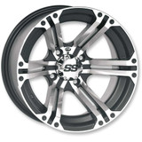 ITP 1428381404B Itp Wheel - Ss212 - Rear - Machined Black - 14X8 - 4/137 - 5+3 1428381404B