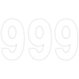 FACTORY EFFEX 024379 Factory Effex Pro Number 9 - White - 8" 02-4379