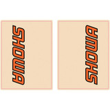 FLU DESIGNS INC. 01010 Flu Designs Inc. Upper Fork Decal - Showa - Orange/Black 01010
