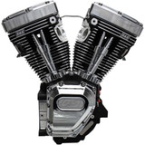 S&S CYCLE 3100770A T111 Long Block Engine - Wrinkle Black And Chrome - Touring | Dyna 310-0770A