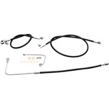LA CHOPPERS LA8151B13B La Choppers Brake Line - 12" - 14" Ape Hanger Handlebars - Black La-8151B13B
