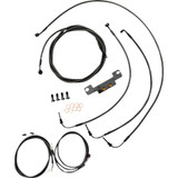 LA CHOPPERS LA8056KT308M La Choppers Cable Kit - Stock Handlebars - Abs - Midnight La-8056Kt3-08M