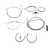 LA CHOPPERS LA8231KT219 La Choppers Handlebar Cable/Brake Line Kit - Complete - 18" - 20" Handlebars - Stainless La-8231Kt2-19