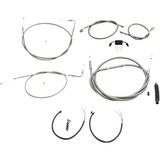 La Choppers Handlebar Cable/Brake Line Kit - Complete - 15" - 17" Handlebars - Stainless La-8211Kt2-16