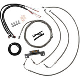 LA CHOPPERS LA8055KT219 La Choppers Handlebar Cable/Brake Line Kit - Complete - 18" - 20" Handlebars - Stainless La-8055Kt2-19