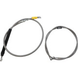 LA CHOPPERS LA8156KT216 La Choppers Handlebar Cable/Brake Line Kit - Quick Connect - Complete - 15" - 17" Handlebars - Stainless La-8156Kt2-16