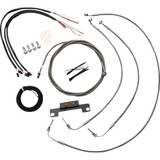 La Choppers Handlebar Cable/Brake Line Kit - Complete - Stock Handlebars - Stainless La-8056Kt2-08