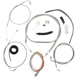 La Choppers Handlebar Cable/Brake Line Kit - Complete - Mini Handlebars - Stainless La-8300Kt2-08