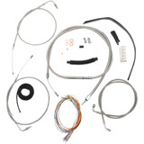 LA CHOPPERS LA8320KT2B08 La Choppers Handlebar Cable/Brake Line Kit - Complete - Mini Handlebars - Stainless La-8320Kt2B-08