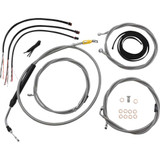 LA CHOPPERS LA8056KT219 La Choppers Handlebar Cable/Brake Line Kit - Complete - 18" - 20" Handlebars - Stainless La-8056Kt2-19