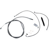 LA CHOPPERS LA8152KT16 La Choppers Handlebar Cable/Brake Line Kit - 15" - 17" Ape Hanger Handlebars - Stainless Steel La-8152Kt-16