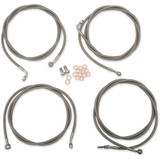 LA CHOPPERS LA8054KT13 La Choppers Handlebar Cable/Brake Line Kit - 12" - 14" Ape Hanger Handlebars - Stainless Steel La-8054Kt-13