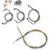 LA CHOPPERS LA8010KT13 La Choppers Handlebar Cable/Brake Line Kit - 12" - 14" Ape Hanger Handlebars - Stainless Steel La-8010Kt-13