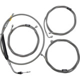 LA CHOPPERS LA8056KT16 La Choppers Handlebar Cable/Brake Line Kit - 15" - 17" Ape Hanger Handlebars - Stainless Steel La-8056Kt-16