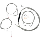 LA CHOPPERS LA8100KT04 La Choppers Handlebar Cable/Brake Line Kit - Beach Bar Handlebars - Stainless Steel La-8100Kt-04