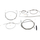 LA CHOPPERS LA8151KT19 La Choppers Handlebar Cable/Brake Line Kit - 18" - 20" Ape Hanger Handlebars - Stainless Steel La-8151Kt-19