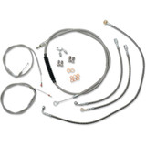 LA CHOPPERS LA8150KT16 La Choppers Handlebar Cable/Brake Line Kit - 15" - 17" Ape Hanger Handlebars - Stainless Steel La-8150Kt-16