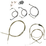 La Choppers Handlebar Cable/Brake Line Kit - 15" - 17" Ape Hanger Handlebars - Stainless Steel La-8006Kt-16 La Choppers Handlebar Cable/Brake Line Kit - 15" - 17" Ape Hanger Handlebars - Stainless Steel La-8006Kt-16