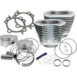 S&S CYCLE 9100480 S&S Cycle 107" Big Bore Cylinder Kit - Twin Cam - Silver 910-0480