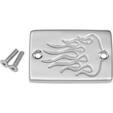 BARON BA767603 Baron Master Cylinder Cover - Smooth - Kawasaki - Chrome Ba-7676-03