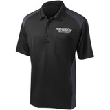 Throttle Threads Drag Specialties Polo Shirt - Black/Charcoal - 3Xl Drg30Cs416Bch3X