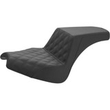 SADDLEMEN I2104172 Saddlemen Step-Up Seat - Front Lattice Stitch/Rear Smooth - Black - Chief I21-04-172