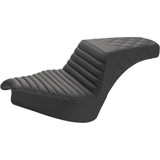 Saddlemen Step-Up Seat - Front Tuck-N'-Roll/Rear Lattice Stitch - Black - Chief I21-04-176