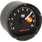 KOSO NORTH AMERICA BA035130 Koso North America Tnt-01R Tachometer With Shift Light - 10,000 Rpm - Black Casing/Black Face - 3.41" Ba035130