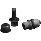 Parts Unlimited License Plate Bolt - 100 Pack - Black