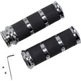 Performance Machine (Pm) Grips - Xl - Cable - Chrome 0063-2010-Ch