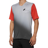 100% Celium Jersey - Short-Sleeve - Gray/Racer Red - Medium 40011-00011