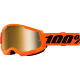 100% 5002800015 100% Strata 2 Goggle - Neon Orange - True Gold Mirror 50028-00015