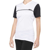 100% 4003500010 100% Women'S Ridecamp Jersey - Short-Sleeve - White/Black - Small 40035-00010