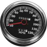 Drag Specialties 5" Mph Fl-Style 2:1 Speedometer - '89-'95 Black Face